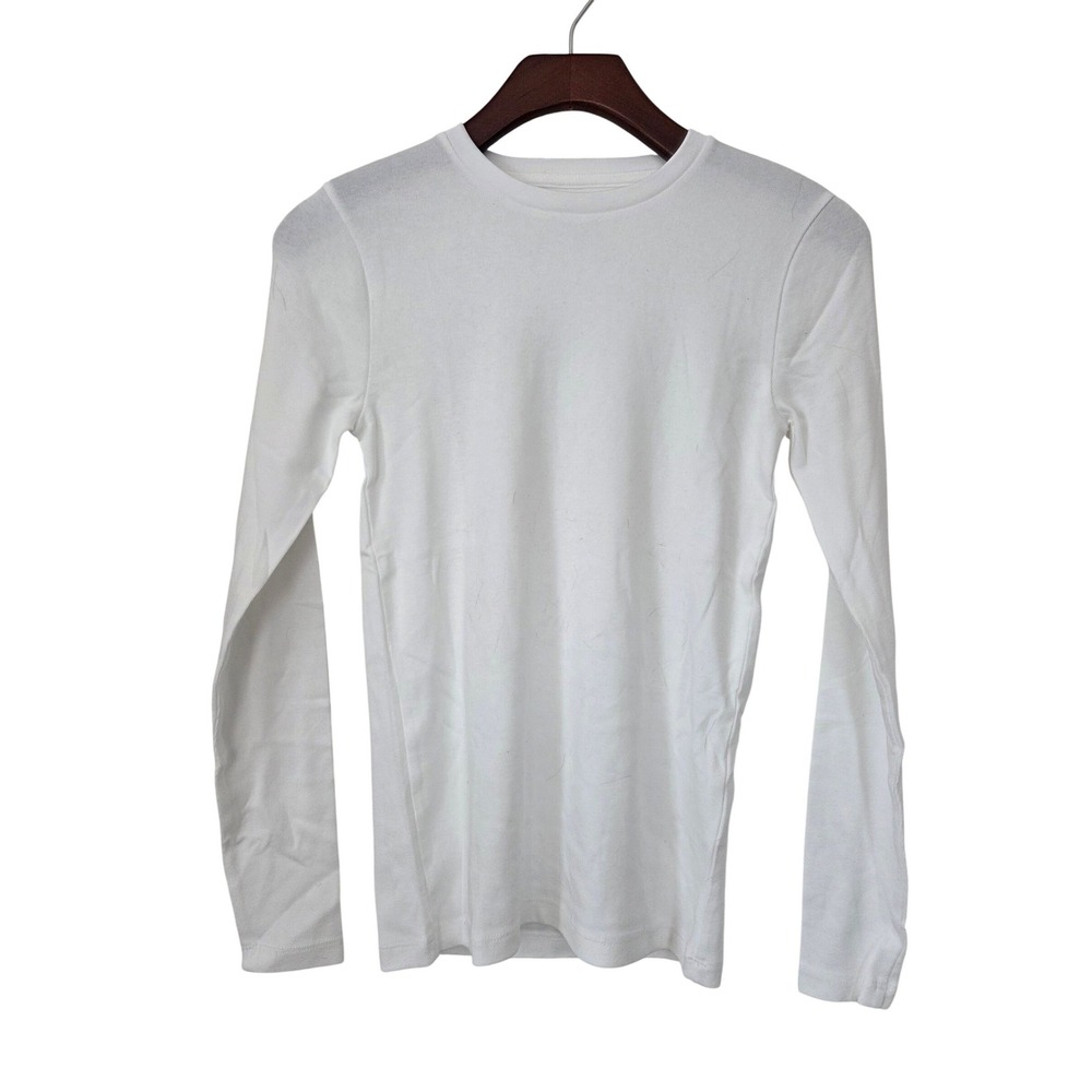 J. Crew Everyday Tee Long Sleeve Women XS White‎ NWT CA961